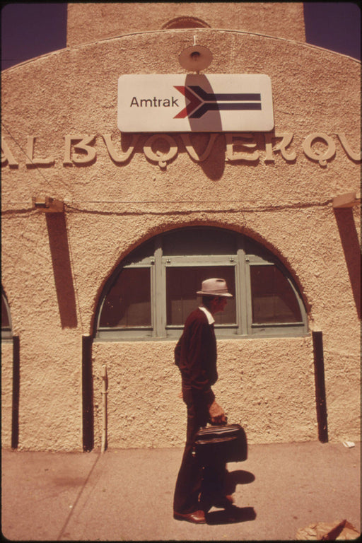 Poster, Many Sizes Available; Albuquerque, New Mexico, Train Station Is One Of The Stops The Southwest Limited Makes On Its Run From Los Ang