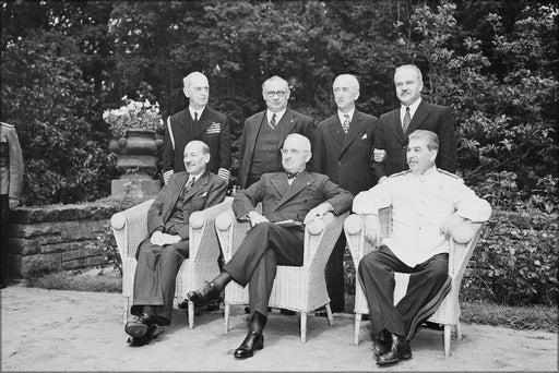 Poster, Many Sizes Available; Clement Attlee, Harry S. Truman, Josef Stalin Potsdam 1945