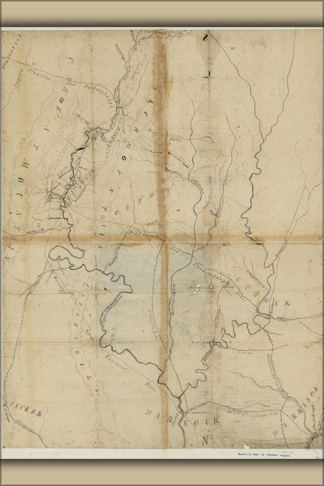 Poster, Many Sizes Available; Map Of West Virginia 1861