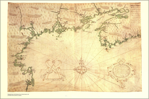 Poster, Many Sizes Available; Map Of Western Nova Scotia To Cape Cod 1607 P2