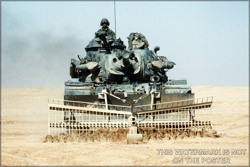 Poster, Many Sizes Available; M-728 Combat Engineer Vehicle During Operation Desert Storm With Mine Rake