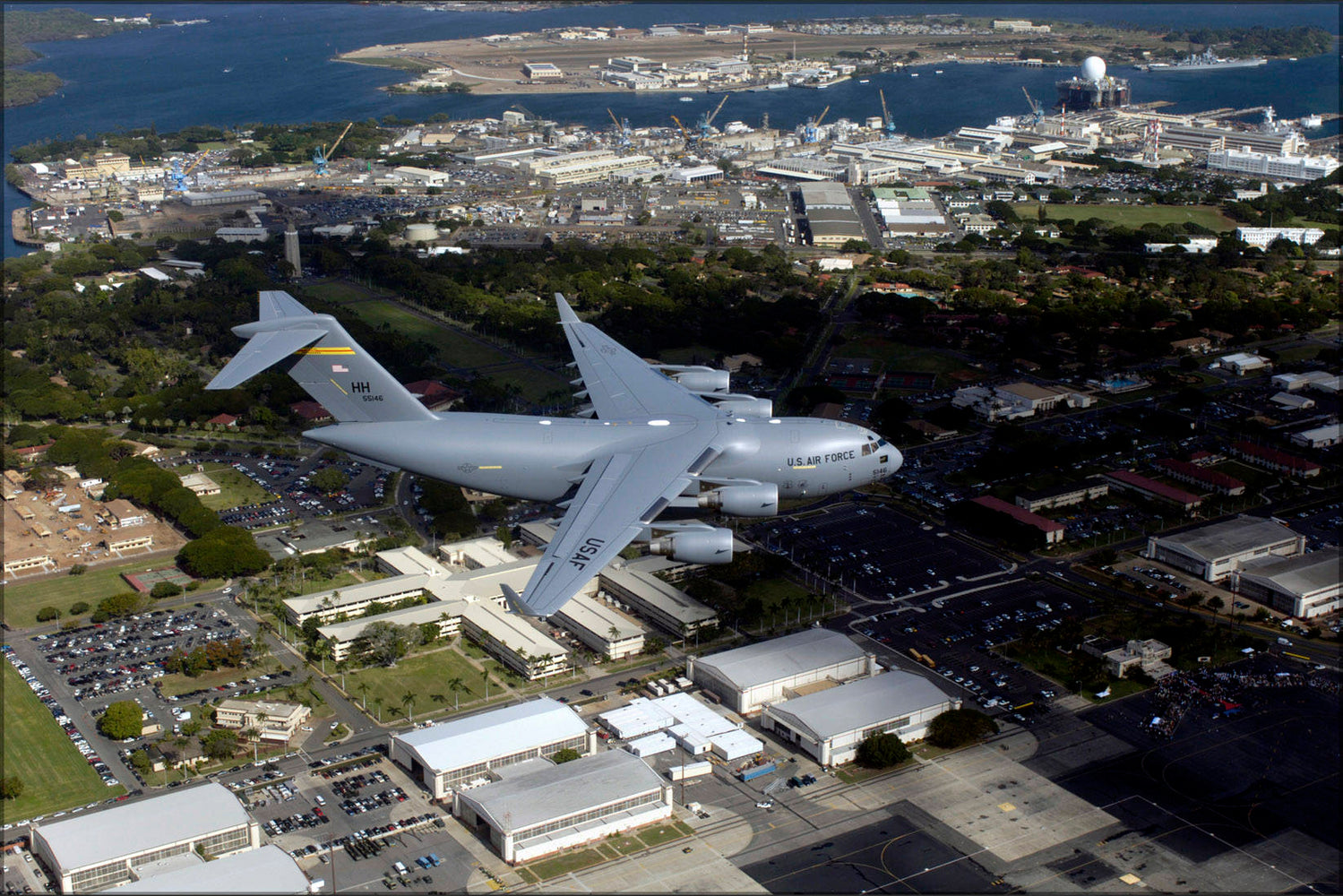 Poster, Many Sizes Available; C-17 Globemaster Iii Hickam Air Force Base And Pearl Harbor