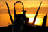 Poster, Many Sizes Available; Sunset From Atop An Fa-18 Hornet F-18  Uss Kitty Hawk (Cv 63)