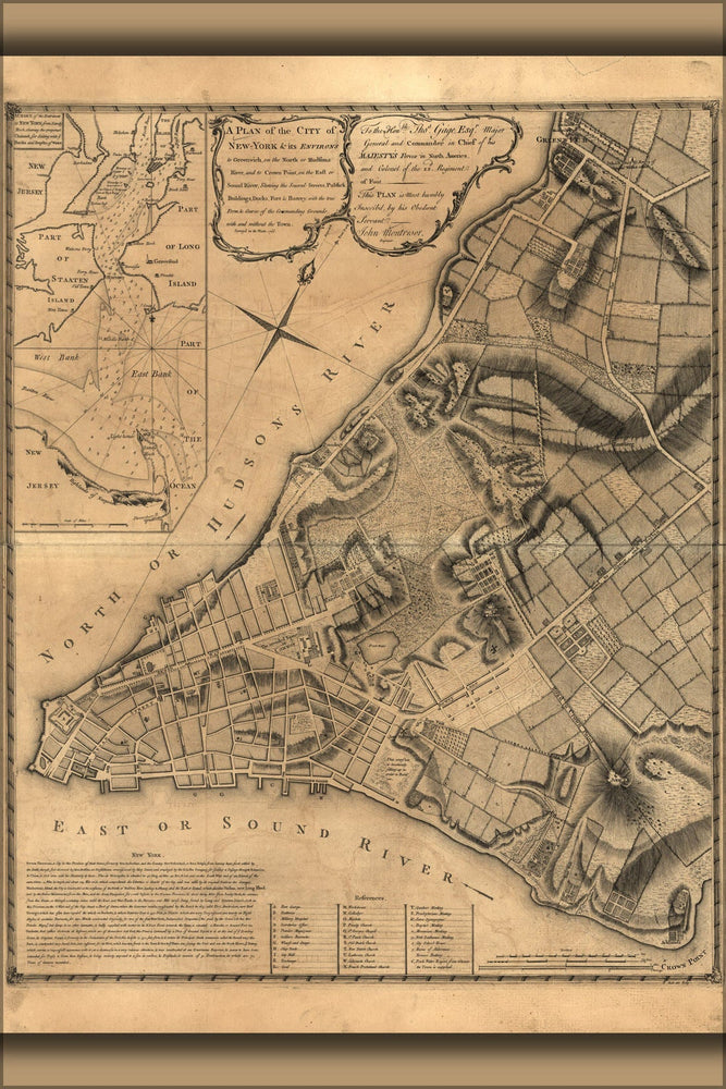 Poster, Many Sizes Available; Map Of New York City & Its Environs 1768