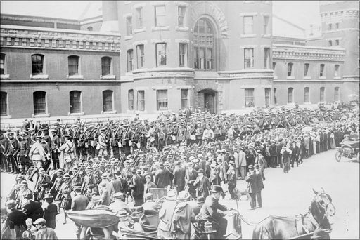 Poster, Many Sizes Available; 48Th Highlanders, 12Th Infantry, & 10Th Royal Leave Toronto For Camp Loc Ggbain.16977