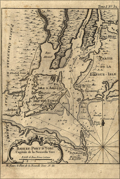 Poster, Many Sizes Available; Map Of New York City 1764