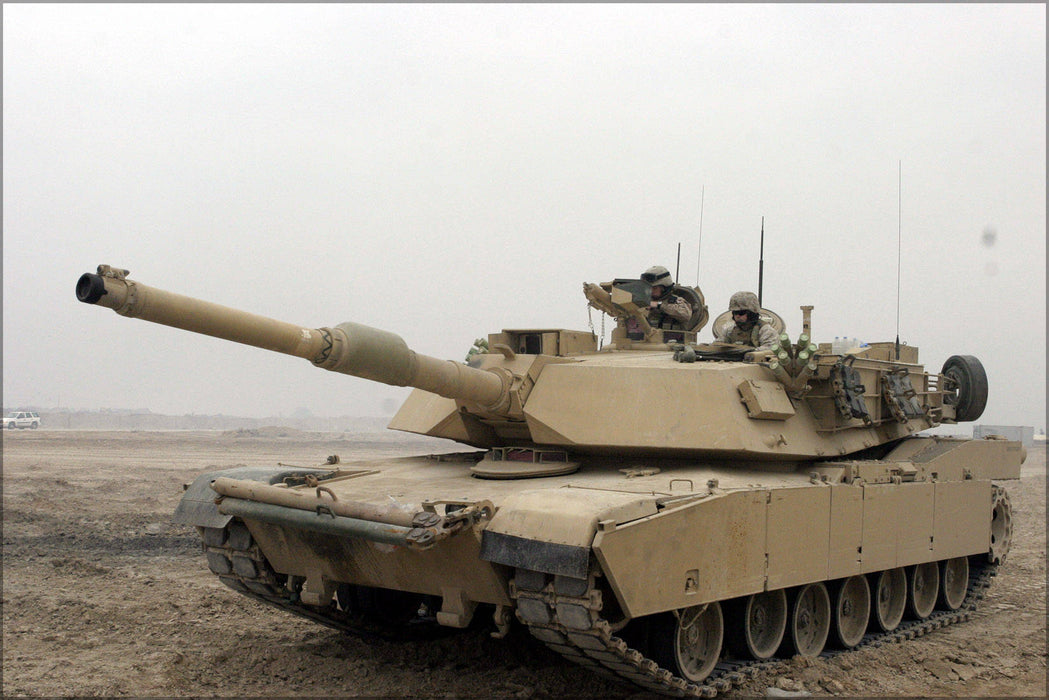 Poster, Many Sizes Available; M1A1 Abrams Tank In Camp Fallujah