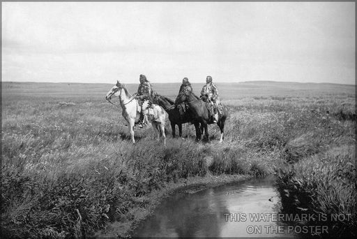 Poster, Many Sizes Available; Piegan (Blackfeet) Chiefs. Albumen Print. 1900