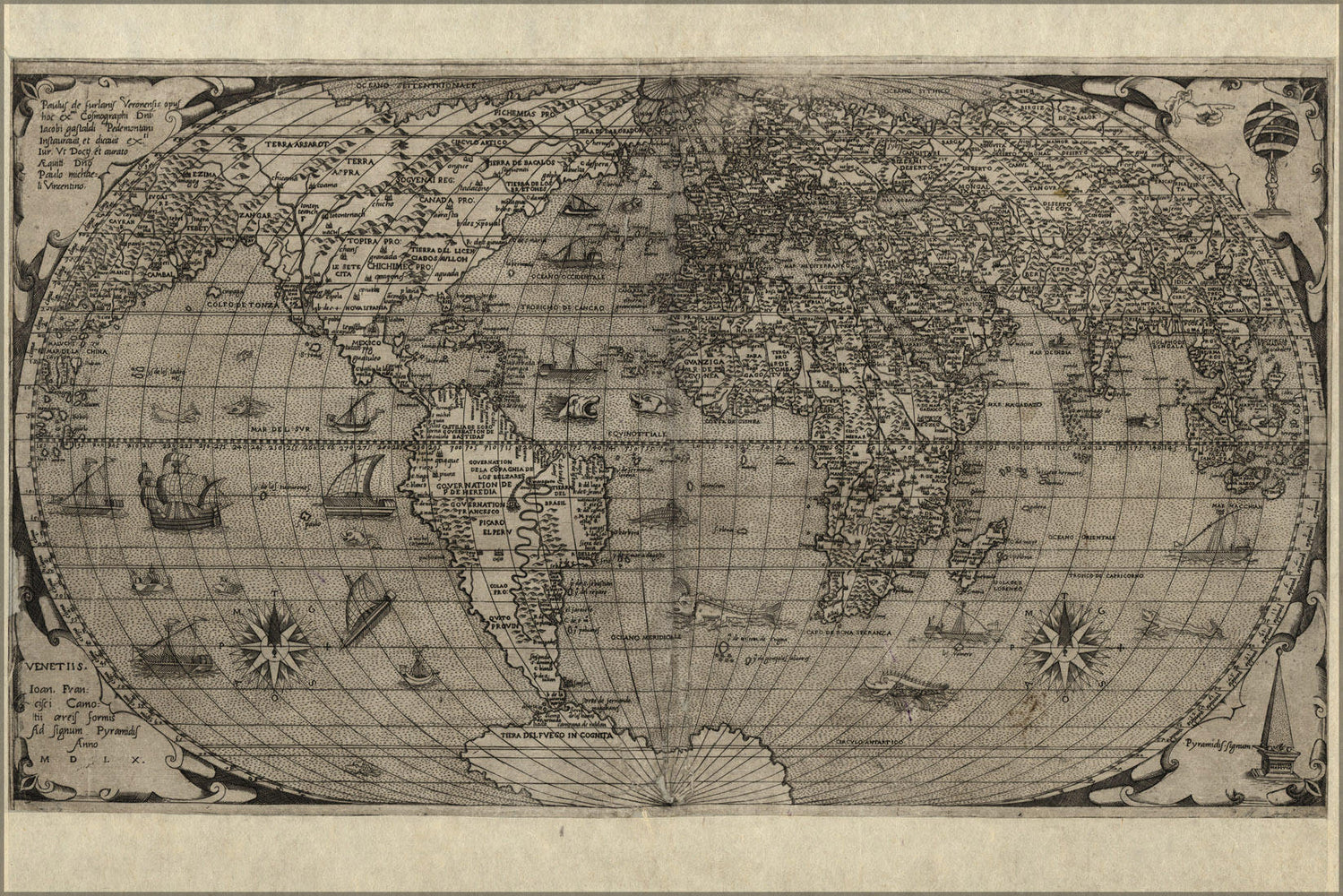 Poster, Many Sizes Available; Map Of World, 1560