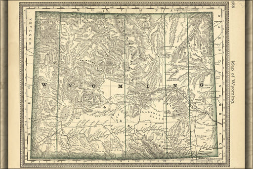 Poster, Many Sizes Available; Map Of Wyoming 1881