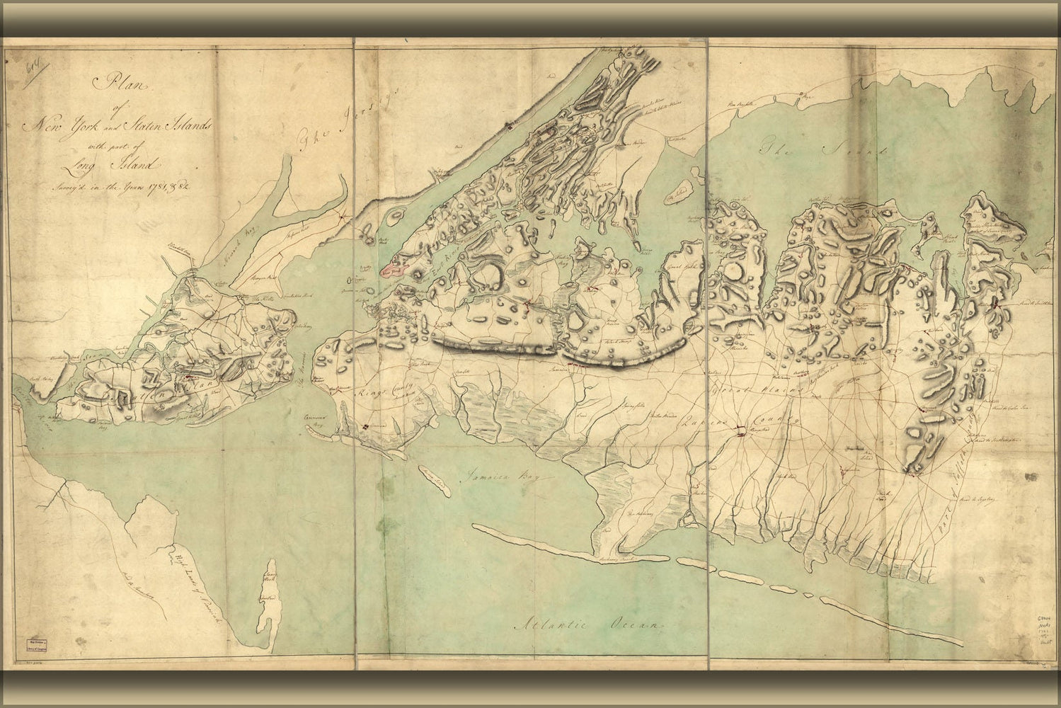 Poster, Many Sizes Available; Map Of New York Staten Island Long Island 1782