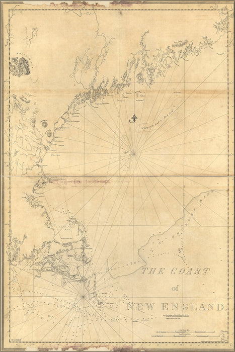 Poster, Many Sizes Available; Coast Map Of New England Massachusetts Maine 1776