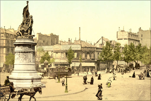 Poster, Many Sizes Available; Place Clichy, Paris, France. Photochrom 1890