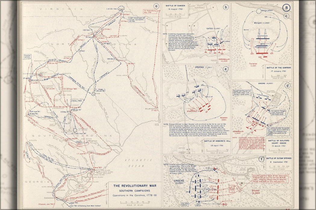 Poster, Many Sizes Available; Map Of North & South Carolina 1778-1781