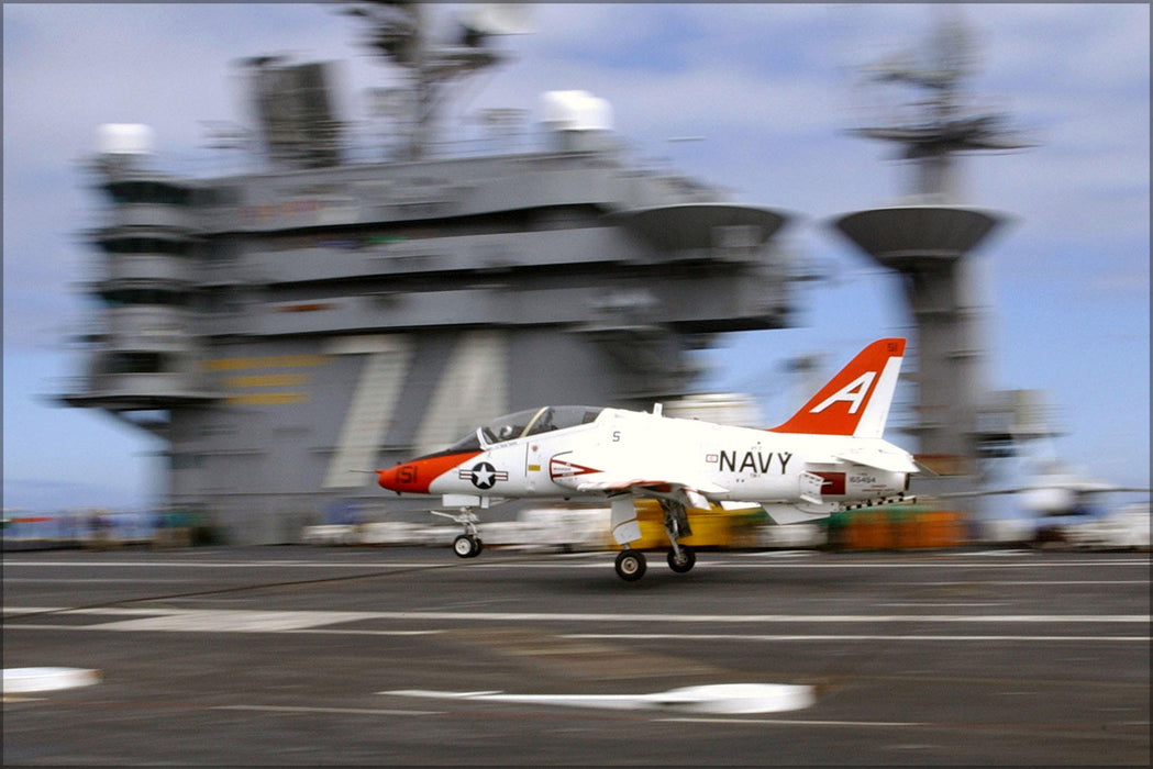 Poster, Many Sizes Available; T-45C Goshawk T-45 Touch And Go Uss John C. Stennis (Cvn 74)