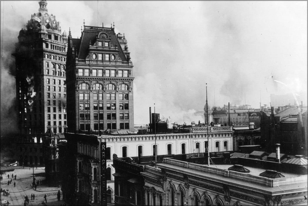 Poster, Many Sizes Available; Call Bldg On Fire, San Francisco Earthquake Cph.3B04298