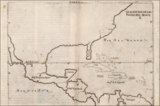 Poster, Many Sizes Available; Map Of North America 1601 In Spanish