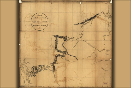 Poster, Many Sizes Available; Mackenzie Map Ft Chipewyan To Pacific Ocean 1793