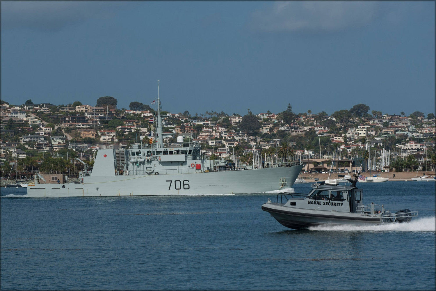 Poster, Many Sizes Available; Hmcs Yellowknife Mm 706 In San Diego Bay 2013