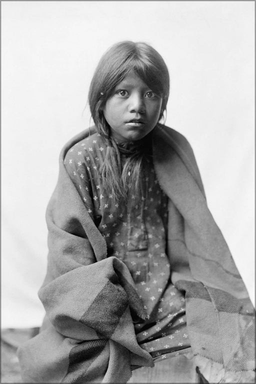 Poster, Many Sizes Available; Taos Girl Native American Indian By Edward S. Curtis 1905