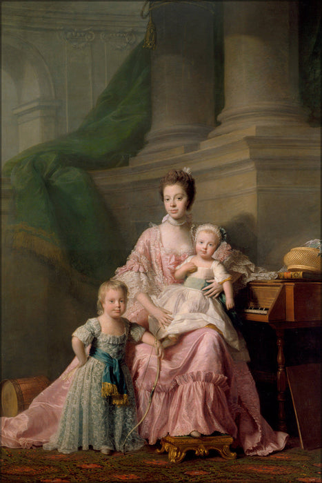 Poster, Many Sizes Available; Allan Ramsay Queen Charlotte 1744 1818, With Her Two Eldest Sons