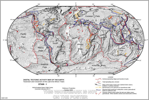 Poster, Many Sizes Available; Tectonic Plate Activity Plate Tectonics