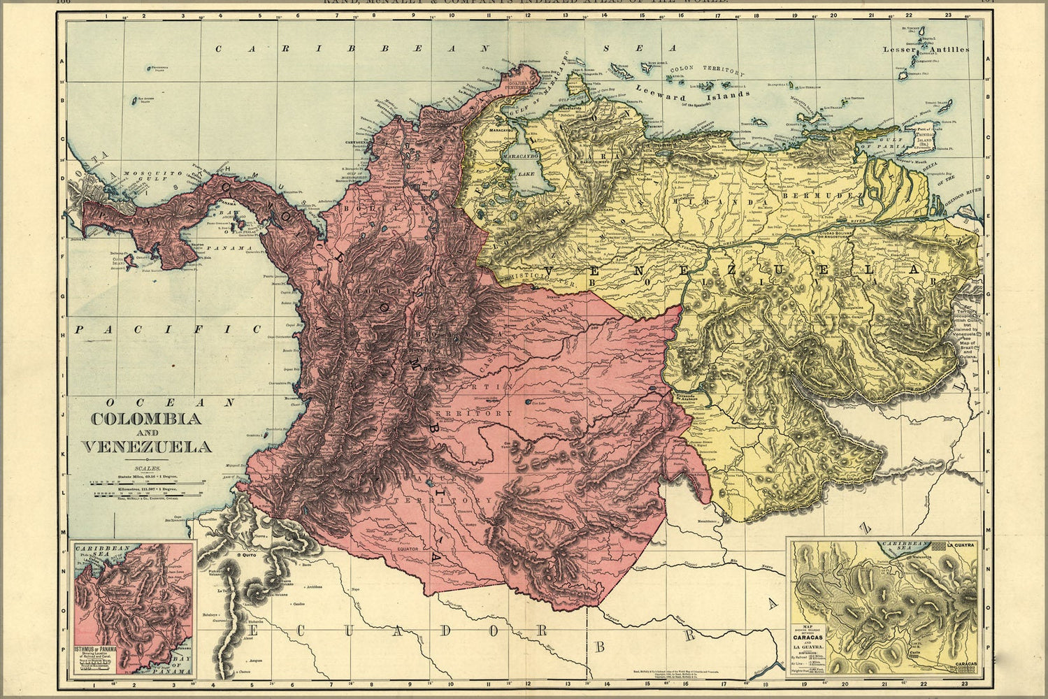 Poster, Many Sizes Available; Map Of Colombia And Venezuela 1898