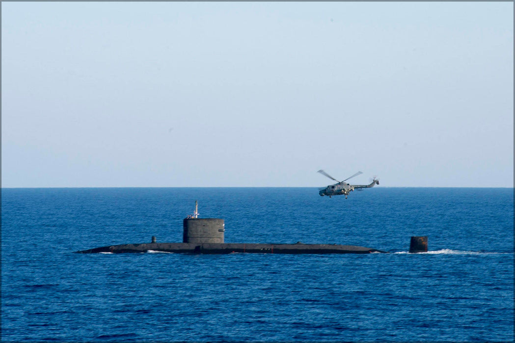 Poster, Many Sizes Available; Hms Talent S92 With Lynx In The Mediterranean Sea 2013