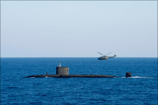 Poster, Many Sizes Available; Hms Talent S92 With Lynx In The Mediterranean Sea 2013