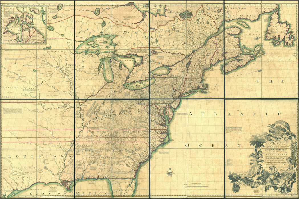 Poster, Many Sizes Available; Map Of North America Pre United States 1755 P4