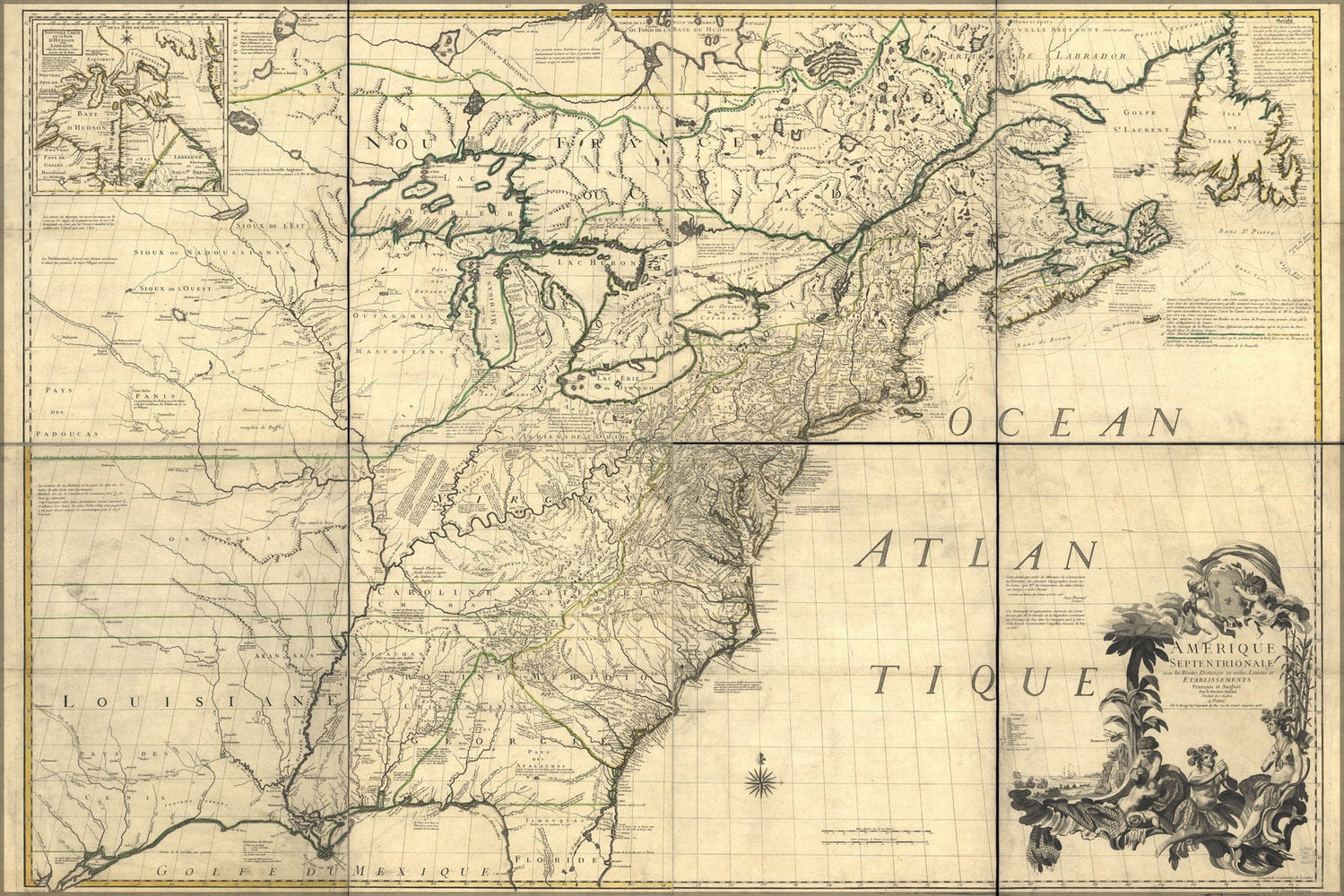 Poster, Many Sizes Available; Map Of North America Pre United States 1756