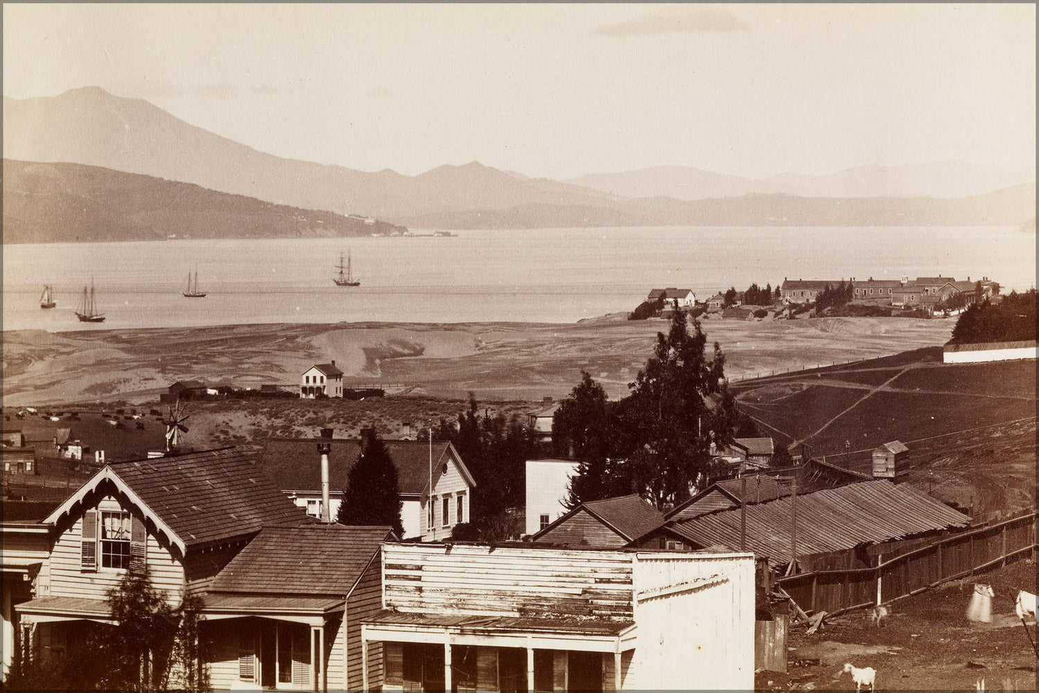 Poster, Many Sizes Available; Carleton Watkins (American - (Sausalito, Tamalpais And Richardson'S Bay From San Francisco)