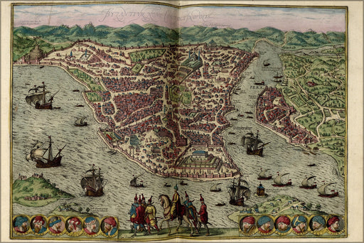 Poster, Many Sizes Available; Map Of Constantinople Istanbul Turkey 1612