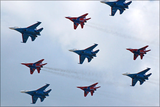 Poster, Many Sizes Available; The Big Nine - Flight Groups Russian Knights And Strizhi