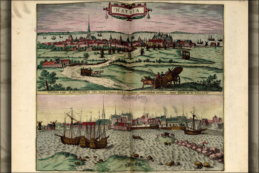 Poster, Many Sizes Available; Map Of Copenhagen 1587