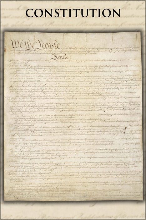 Poster, Many Sizes Available; Constitution Of The United States