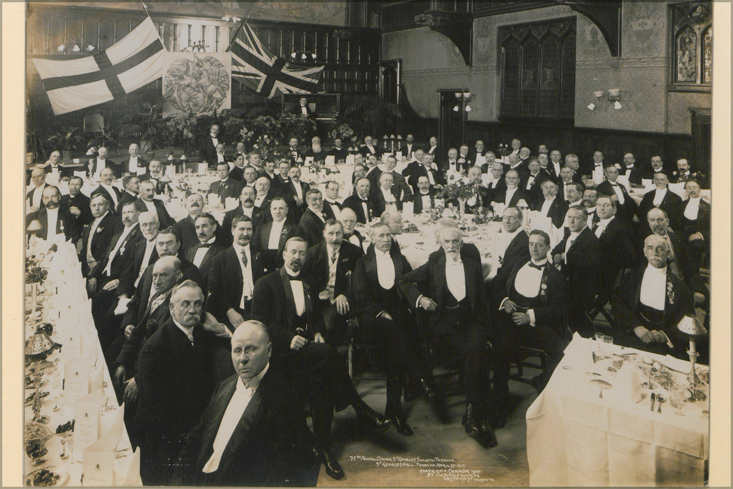 Poster, Many Sizes Available; 75Th Annual Dinner St George&#39;S Society, Toronto, St George&#39;S Hall, Toronto, April 25, 1910 Hs85 10 22326