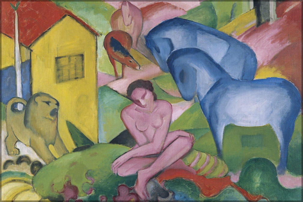 Poster, Many Sizes Available; The Dream By Franz Marc