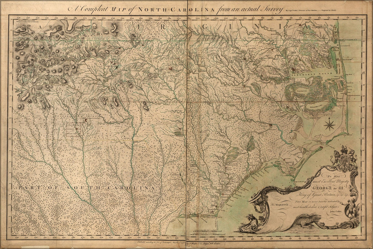 Poster, Many Sizes Available; Map Of North Carolina 1770 P2