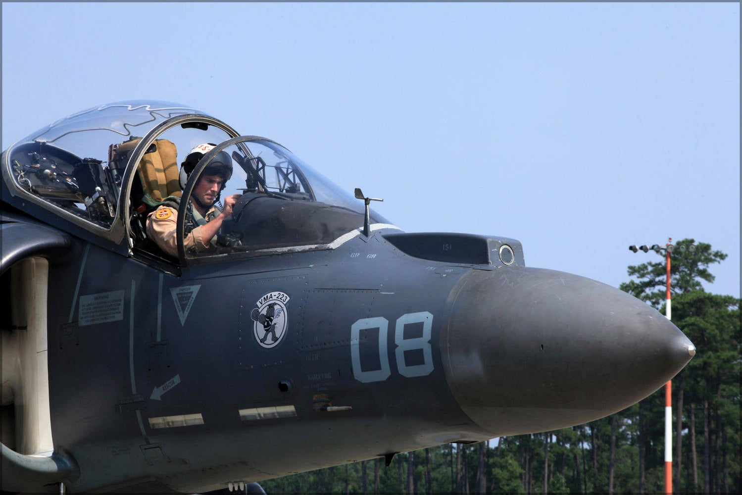 Poster, Many Sizes Available; Marine Attack Squadron (Vma) 223, Av-8B Harrier Aircraft Close-Up