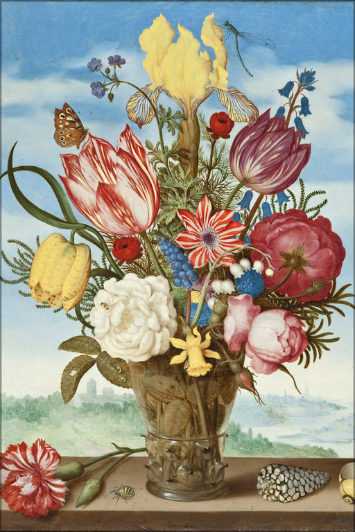 Poster, Many Sizes Available; Ambrosius Bosschaert - Bouquet Of Flowers On A Ledge -