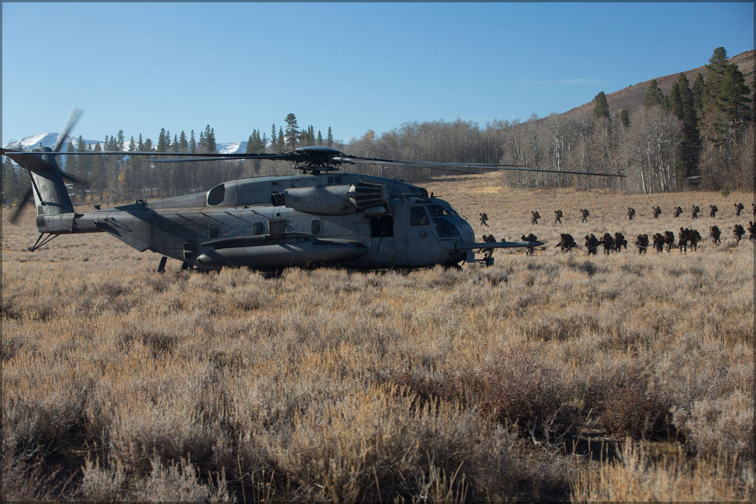 Poster, Many Sizes Available; Marine Corps Ch-53E Super Stallion Helicopter Extraction