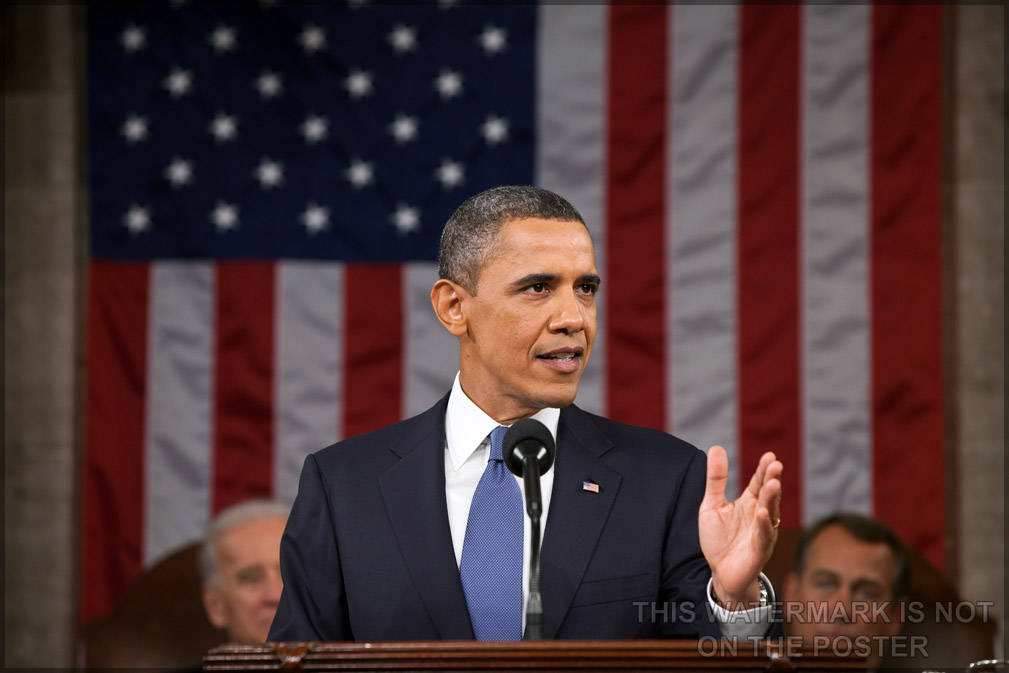 Poster, Many Sizes Available; President Barack Obama Delivered The 2011 State Of The Union Address On January 25, 2011