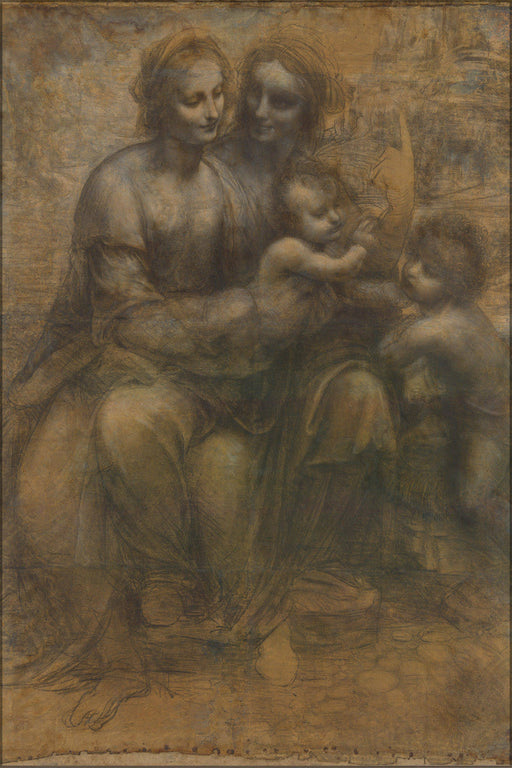 Poster, Many Sizes Available; The Virgin And Child With Saint Anne And Saint John The Baptist By Leonardo Da Vinci C1499