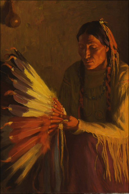 Poster, Many Sizes Available; The War Bonnet By Joseph Henry Sharp Native American Indian 1904