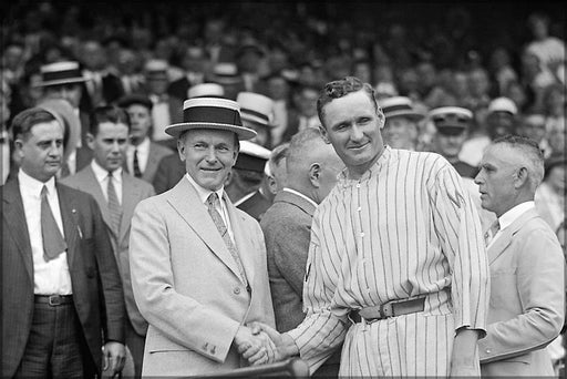 Poster, Many Sizes Available; President Calvin Coolidge And Washington Senators Pitcher Walter Johnson 1924