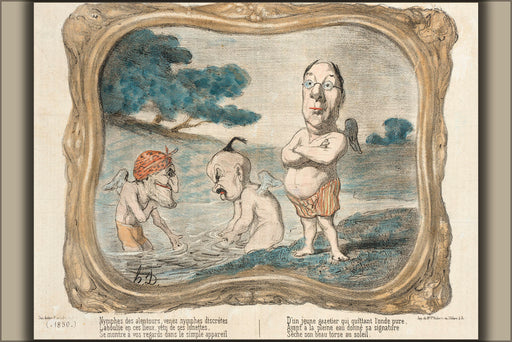 Poster, Many Sizes Available; Honore Daumier - Nymphes Des Alentours, Venez Nymphes Discretes #031715