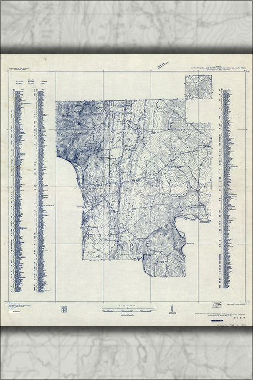 Poster, Many Sizes Available; Map Chickamauga & Chattanooga National Park 1975