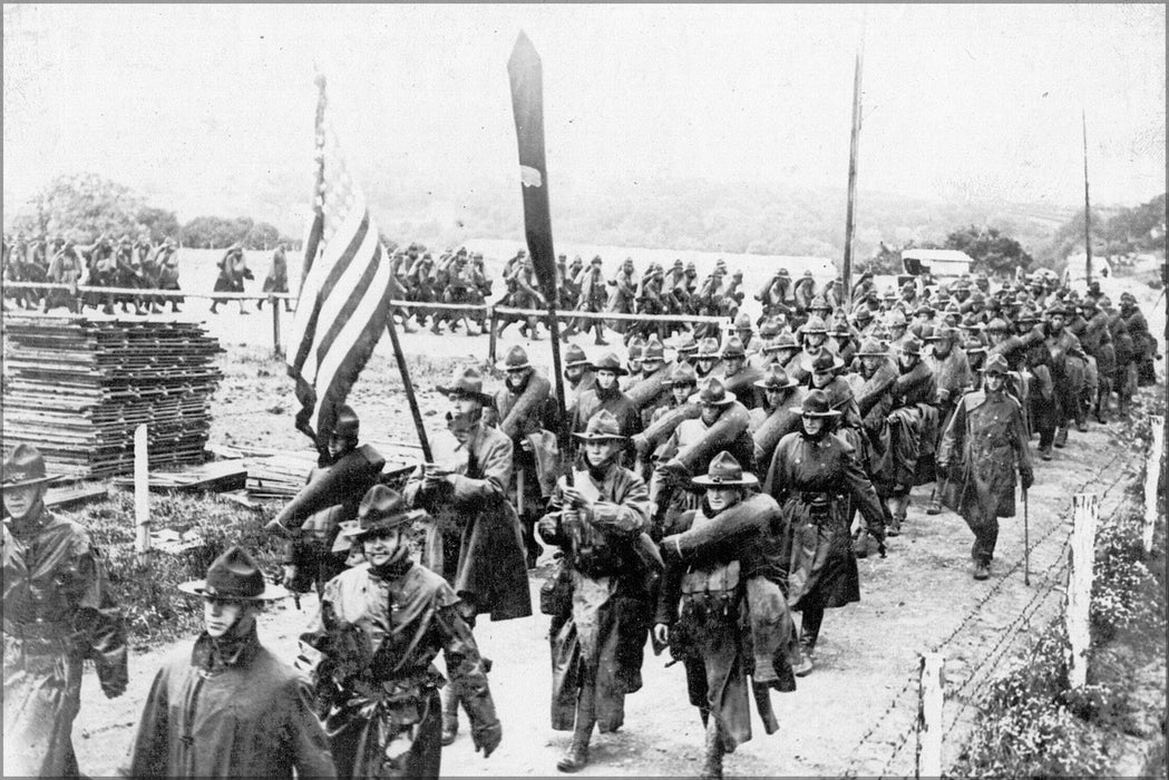 Poster, Many Sizes Available; Americans Leave For The Front, Le Havre, France, July 1918