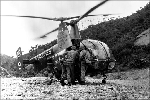 Poster, Many Sizes Available; Marine Vmo-2 Kaman Hok-1 Huskie Helicopter S Korea 1960